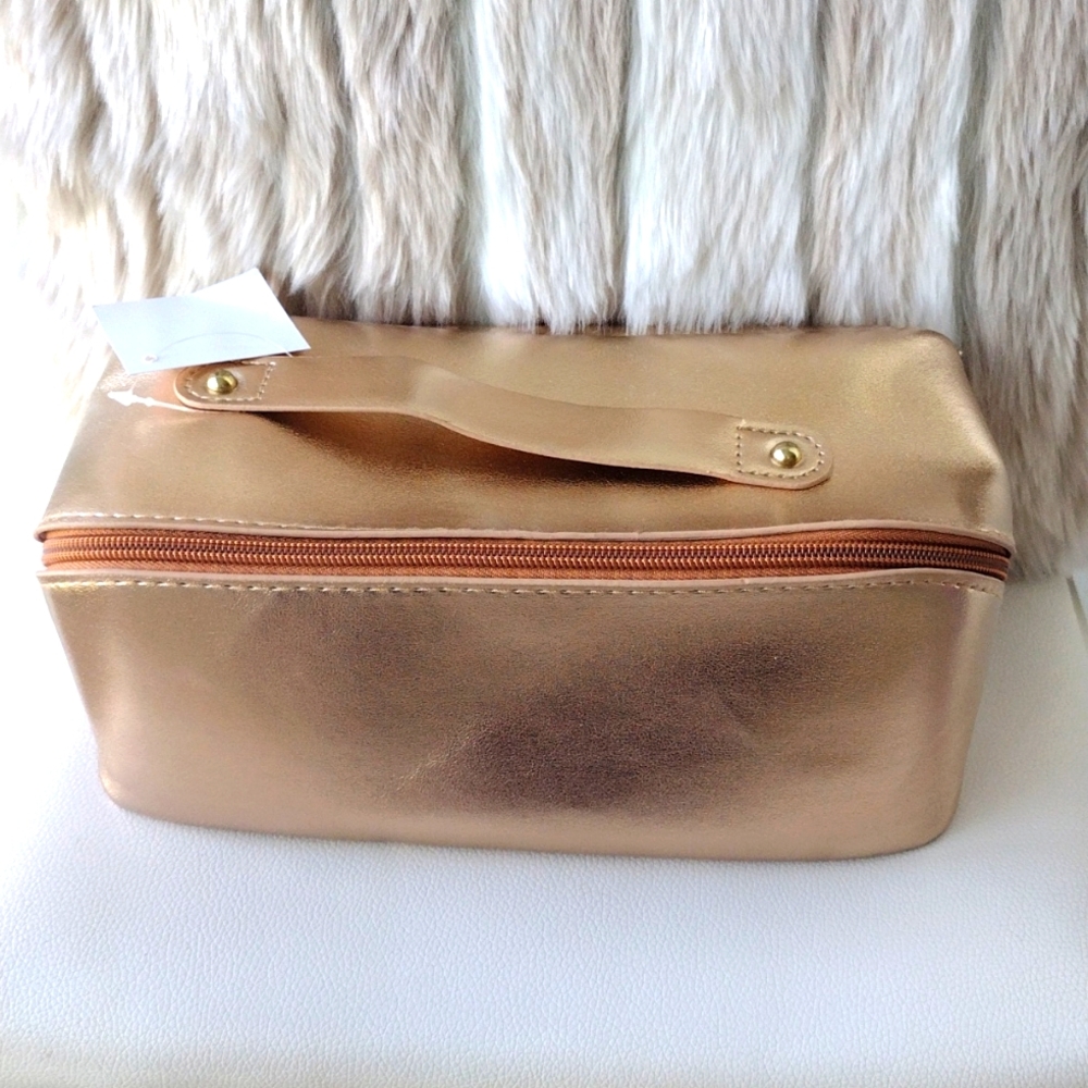 Gold Cosmetic Bag - Picture 1 of 16